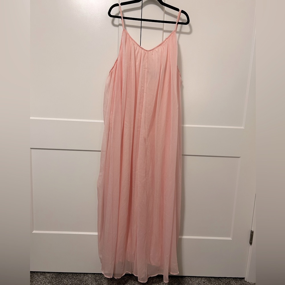 Dressed in Lala Tropic Wonder Wide Leg Jumpsuit in Baby Pink